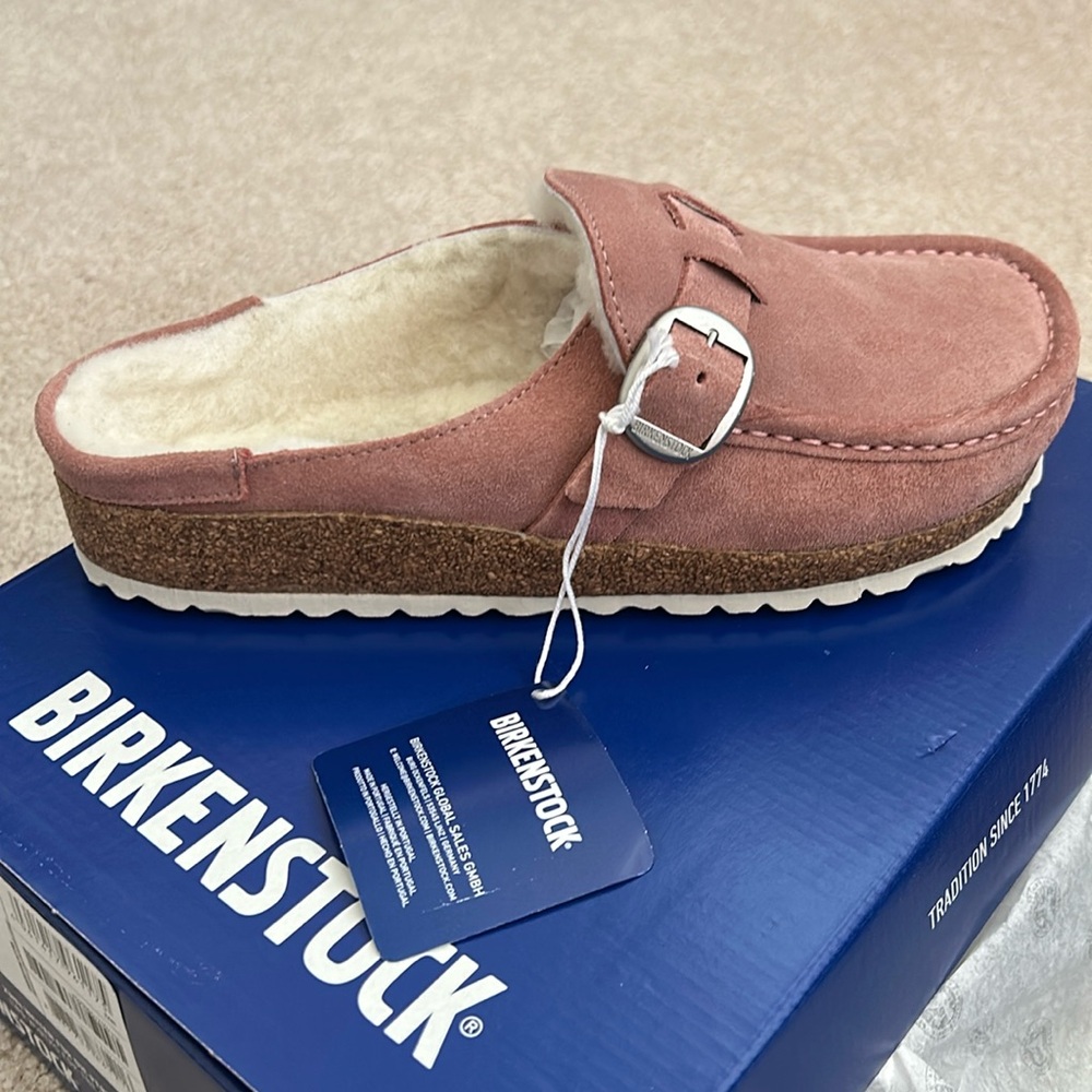 NWT Birkenstock Buckley Suede Clogs in 39 narrow fit